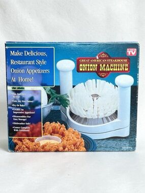 Great American Steakhouse ONION MACHINE Blooming Onion Maker w/ Box & Cookbook